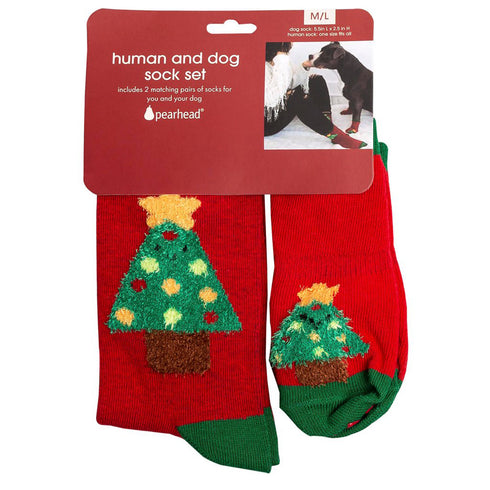 Pet Palette Human & Dog Holiday Sock Set - Poudre Pet and Feed Supply