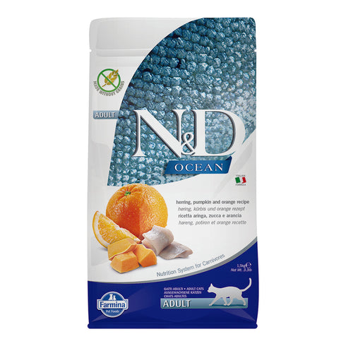 Farmina Ocean Feline Herring Pumpkin Orange Dry Cat Food 3.3lb - Poudre Pet and Feed Supply