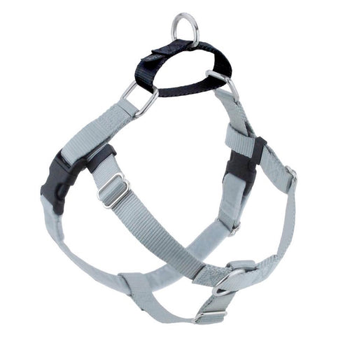2 Hounds Design Silver Freedom No-Pull Dog Harness 5/8" Medium 24"-28" - Poudre Pet and Feed Supply