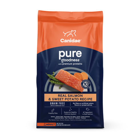 Canidae PURE Grain Free, Limited Ingredient Dry Dog Food, Salmon and Sweet Potato, 24lbs - Poudre Pet and Feed Supply