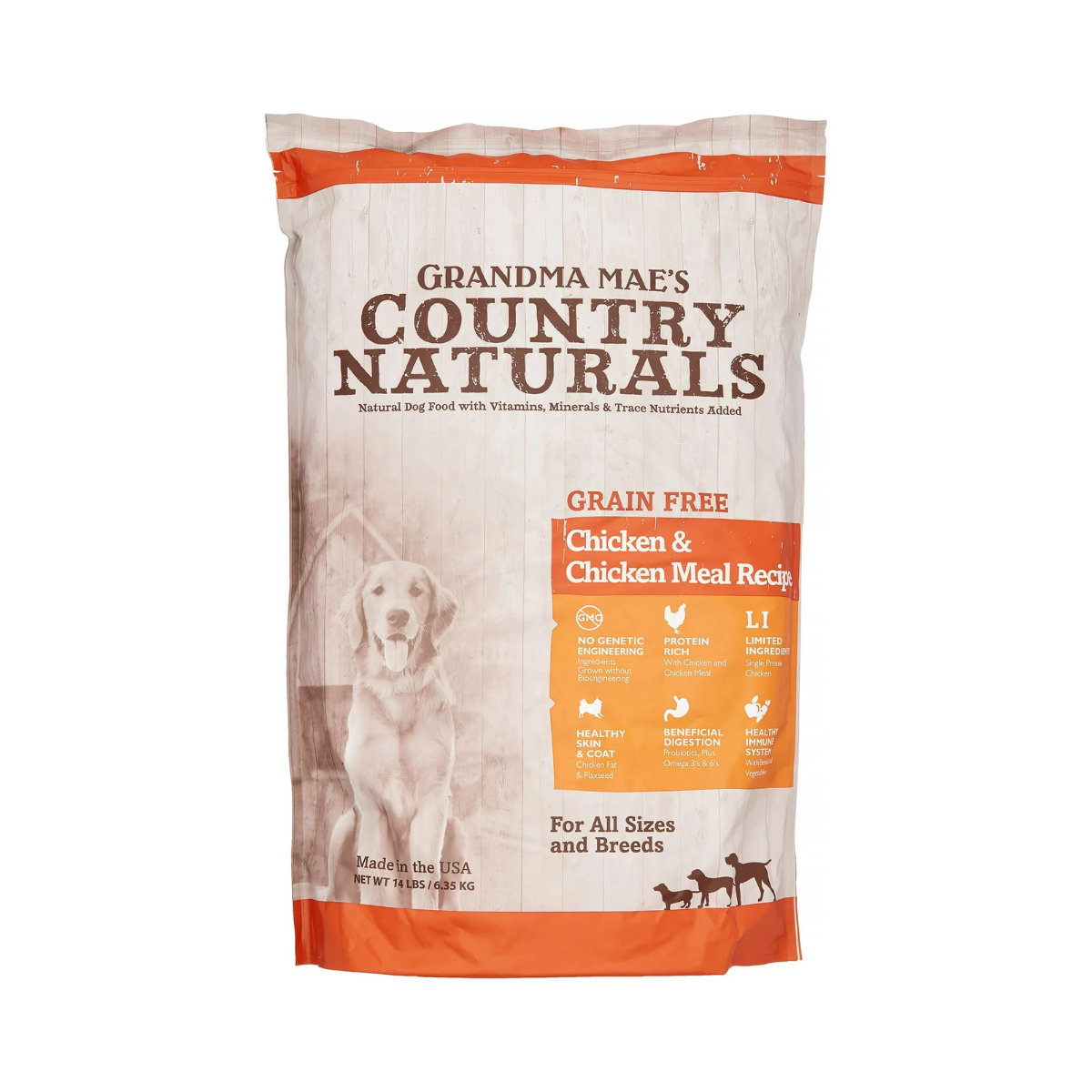 Grandma Mae s Adult Chicken Grain Free Dry Dog Food 25lb Poudre