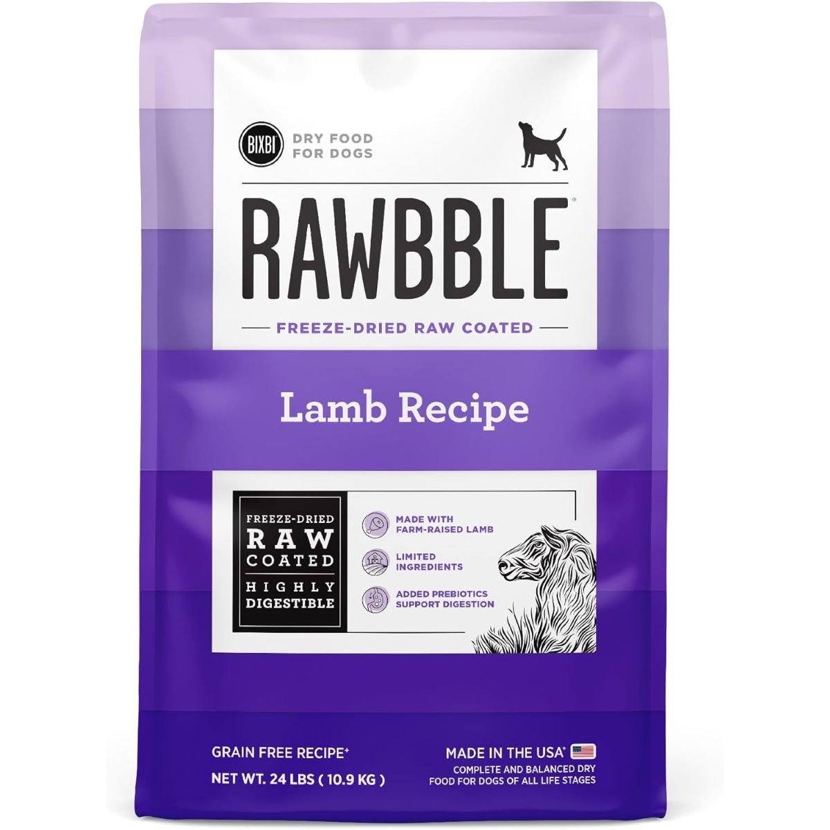 Bixbi Rawbble Dry Dog Food Lamb 24lb Bag – Poudre Pet and Feed