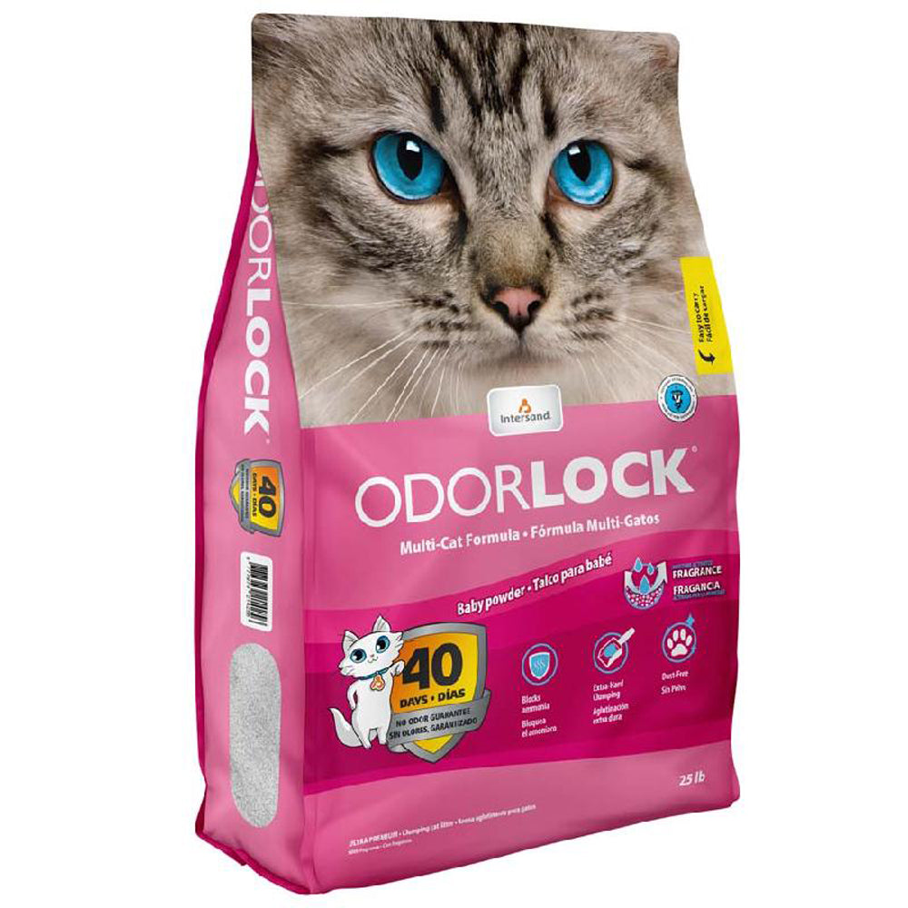 Intersand Odorlock Baby Powder Clumping Cat Litter 25lb – Poudre Pet ...