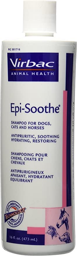 Virbac EPI SOOTHE Shampoo For Dogs Cats Horses 16oz Poudre Pet and Feed Supply