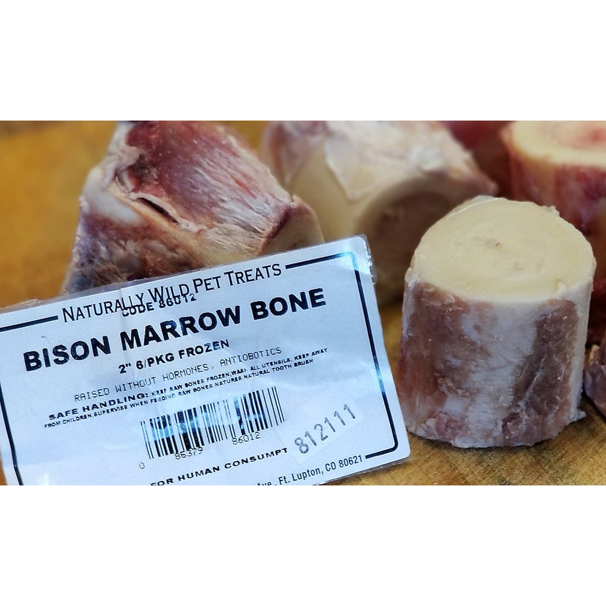 Naturally Wild Frozen Bison Marrow Bone 2