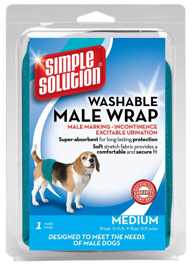 Simple Solution Washable Wrap for Male Dogs 1 count Medium – Poudre Pet ...