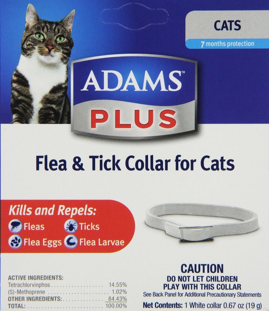 Adams plus flea & shop tick collar for cats