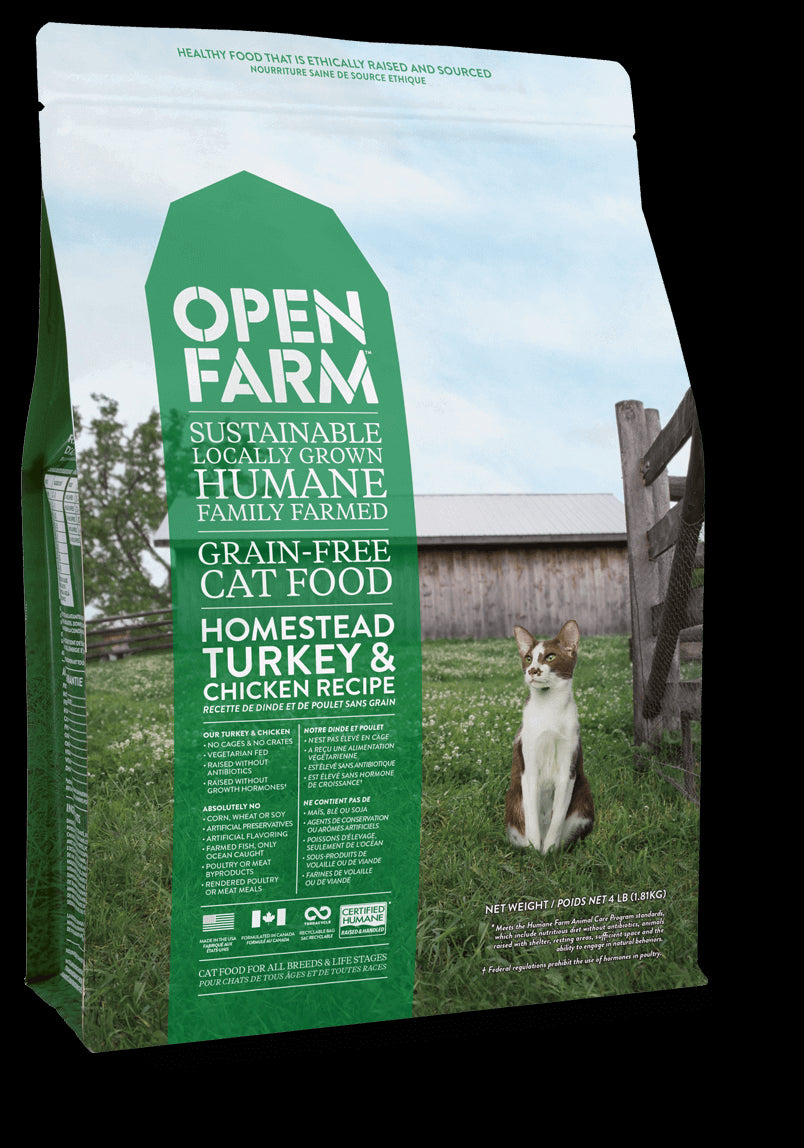 Open Farm Homestead Turkey & Chicken Recipe GrainFree Dry Cat Food 8l