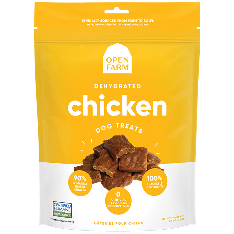 Open Farm Dehydrated Chicken Treats 4.5oz Poudre Pet and Feed Supply